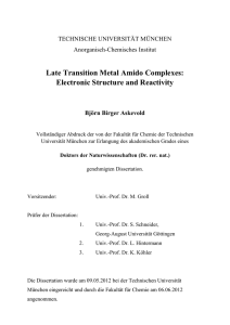 Late Transition Metal Amido Complexes: Electronic