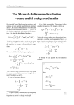 The Maxwell-Boltzmann distribution – some useful background maths