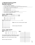 1.7 Represent Functions as Graphs Example 1