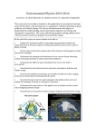 Environmental Physics 2015-2016