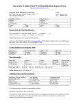 University of Idaho Plant Identification Request Form