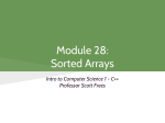 Module 28- Sorted Arrays