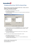 Changing protocol from TCP/IP to Named Pipes