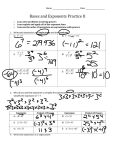 Powers and Exponents Practice 2