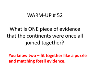 Warm-Up # 56 Seafloor spreading - East Hanover Township School