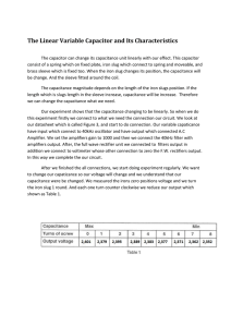 The Linear Variable Capacitor and Its Characteristics