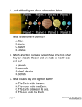 1. 2. Look at the diagram of our solar system