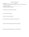 Animal Behavior Study Guide