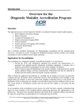 Application Process for the Diagnostic Modality Accreditation Program