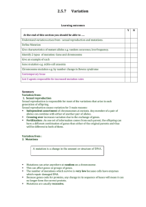 Variation - Intermediate School Biology