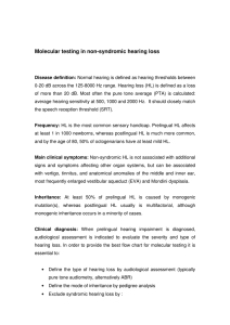 Molecular testing in non-syndromic hearing loss