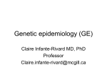 Genetic epidemiology