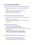 Forces Shaping Earth Webquest