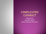 COMPLICATED CATARACT