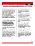 Factsheet: Using Electrical Equipment in Wet Locations