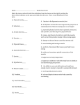 Name: Health Test Unit 3 Match the terms on the left with their