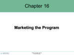 Marketing the Program - Wayne Community College