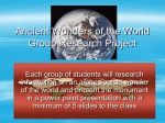 Wonders of the World Group Research Project