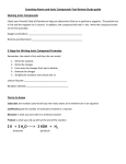 Counting Atoms and Ionic Compounds Test Review Study guide