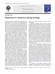 Misoprostol in obstetrics and gynecology