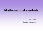 Mathematical symbols