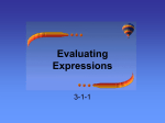 Evaluating Expressions