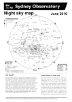 June 2016 night sky chart