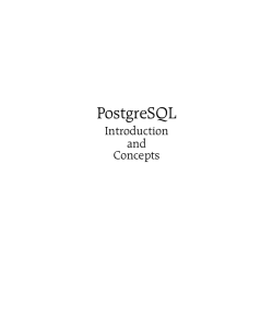 PostgreSQL: Introduction and Concepts