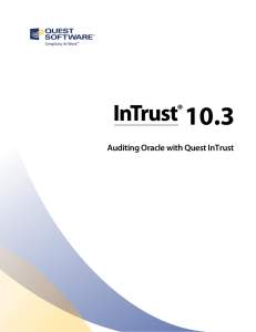 Auditing Oracle with Quest InTrust 10.3