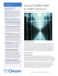 Cincom® SUPRA® PDM for UNIX® and Linux®