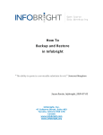   How To  Backup and Restore  in Infobright 