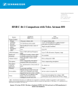 HMEC 46-1 Comparison with Telex Airman 850 - Stop