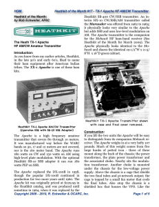 Heathkit TX-1 - Orange County (California) Amateur Radio Club