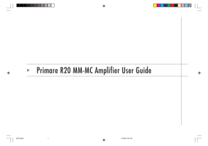 Primare R20 MM-MC Amplifier User Guide