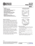 AD633 Low Cost Analog Multiplier Data Sheet (REV. E)