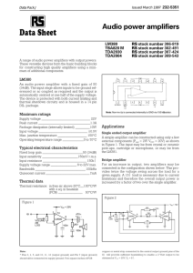 Audio power amplifiers