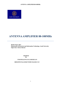 ANTENNA AMPLIFIER 88-108MHz - Electrical and Information