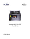 TRUEPOWER NEW 550-WATT POWER SUPPLY USER`S MANUAL