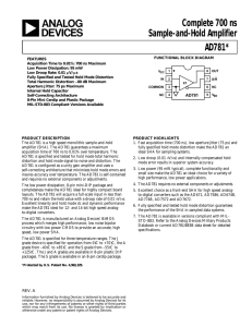 a Complete 700 ns Sample-and-Hold Amplifier AD781*