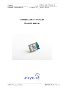 ETRX358x ZIGBEE MODULES PRODUCT MANUAL