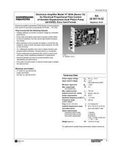 Electronic Amplifier Model VT 5036