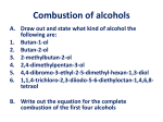 Combustion of alcohols