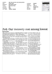 Zeti Our recovery cost among lowest