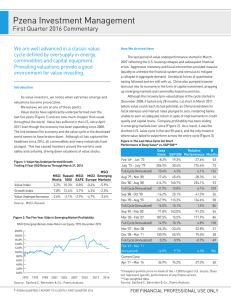 First Quarter 2016 Newsletter Commentary