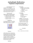 Antiepileptic Medication: Topamax (topiramate)