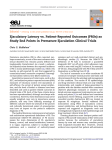 Ejaculatory Latency vs. Patient-Reported Outcomes (PROs) as