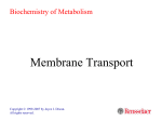 Membrane Transport