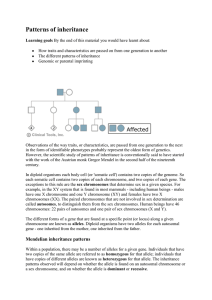 Patterns of inheritance