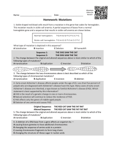 Homework: Mutations