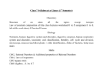 Class 7 Syllabus at a Glance (1 Semester) Chemistry Structure of an